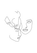 Three Faces Line Art | Create your own poster