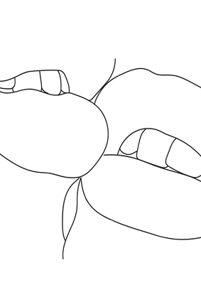 Lips Line Art