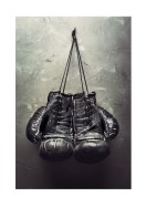 Boxing Gloves Hanging On Wall | Create your own poster