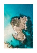 Island In Blue Ocean In Cyprus | Create your own poster